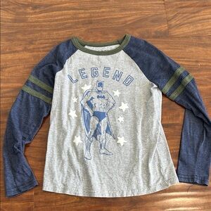 Jumping Beans Gray and Blue Legend Long Sleeve Tee